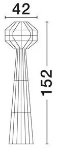 Lampadar/Lampa de podea design decorativ, LARI, H 152cm