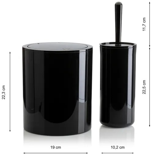 Set de baie CARMEN 5 buc. negru