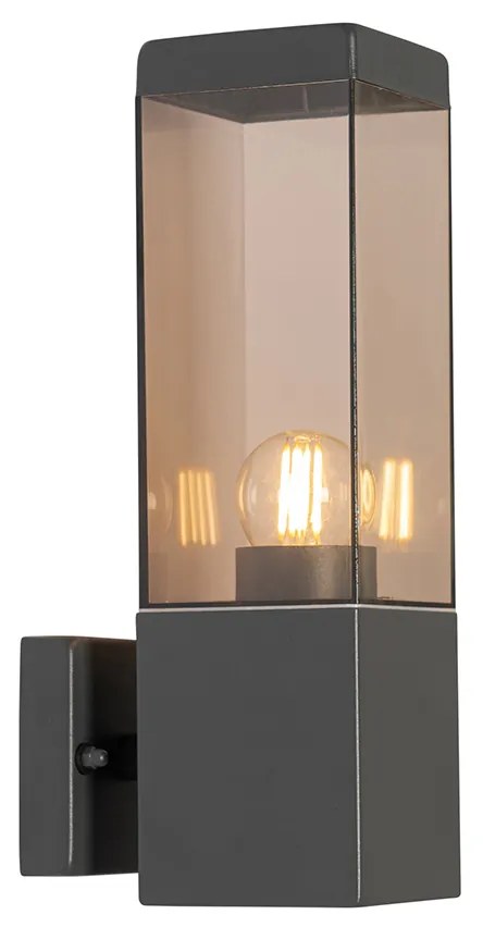 Aplică modernă de perete pentru exterior gri închis cu fum - Malios