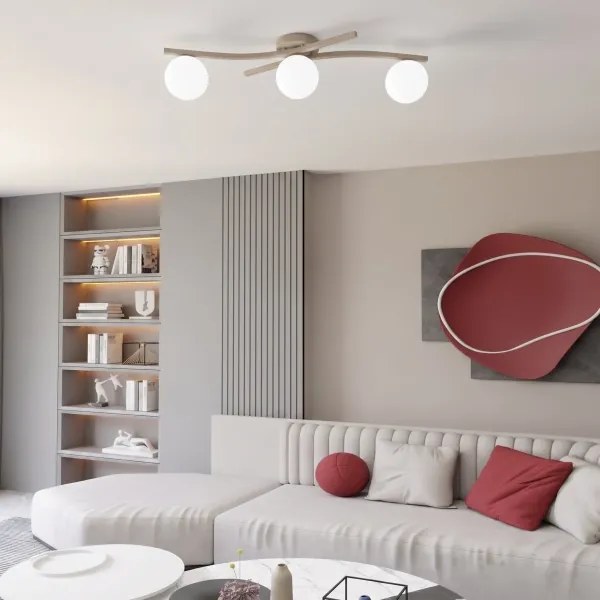 Plafonieră OPUS 3xE14/10W/230V bej/alb