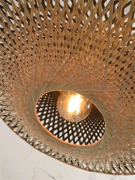 Lampadar din bambus KALIMANTAN orizontal S natur, 44cm