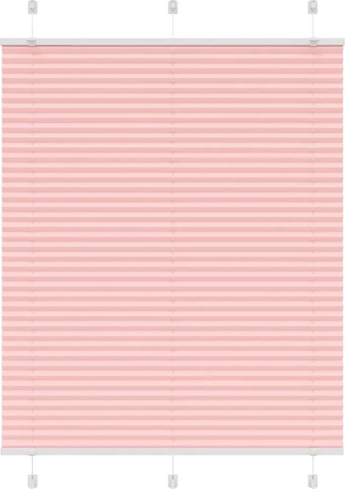 vidaXL Jaluzea plisată roz 110x100 cm Lățime țesătură 109,4 cm