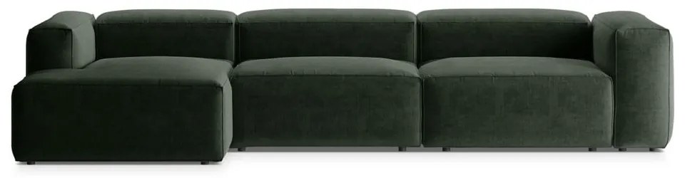 Colțar verde (cu colț pe partea stângă/cu șezlong) Bergamo – Cosmopolitan Design