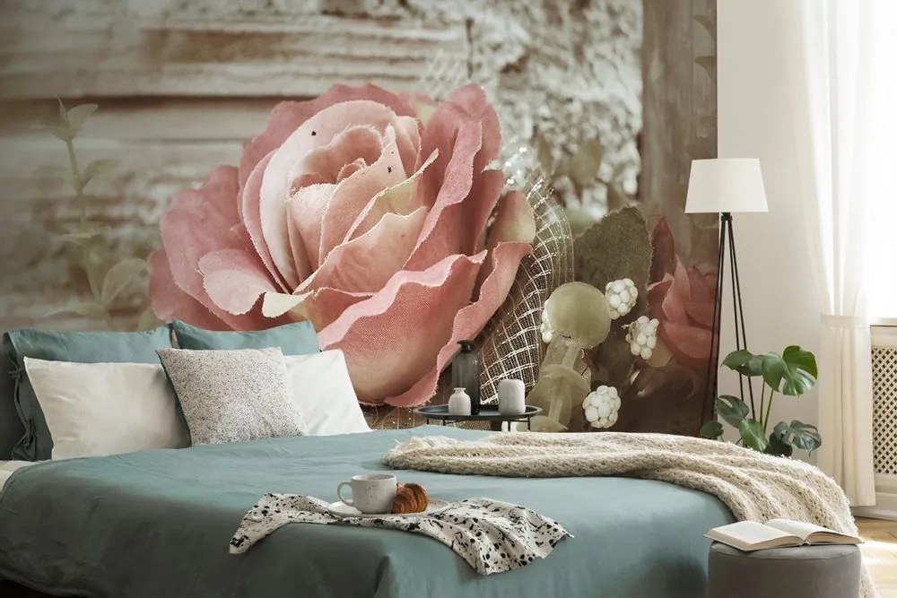 Fototapet trandafir vintage elegant