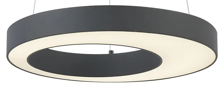 Lampă suspendată modernă neagră 50 cm, incl. LED cu 3 trepte de intensitate luminoasă - Organici