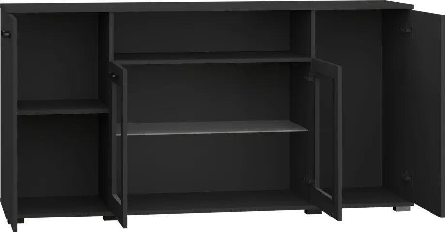 Comodă Frazio – 160x40x83 cm – Negru
