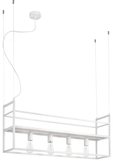 Lustră pe cablu ONLI JEFFER 4xE27/22W/230V alb