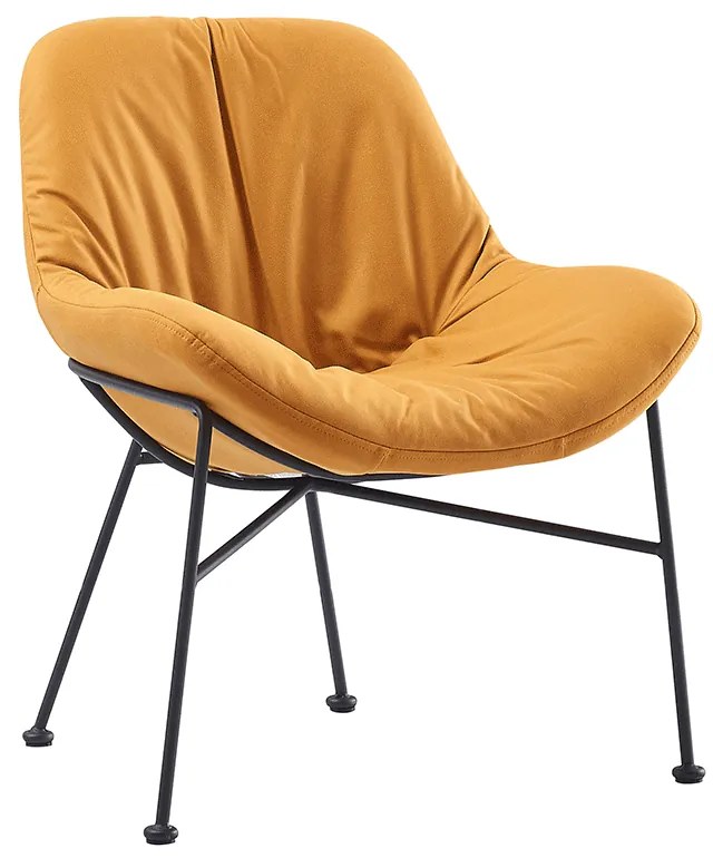 Scaun tapiterie piele periata portocalie kalifa 67x60x78 cm