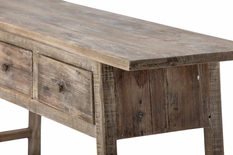 Consola natur, din lemn de pin reciclat, Camden