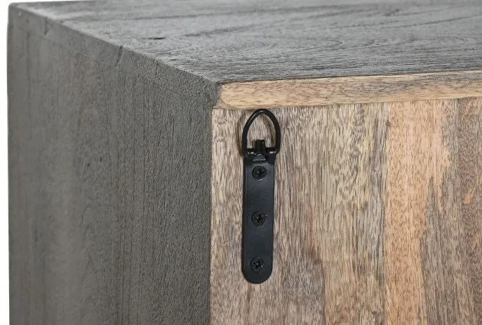 Comoda, gri, din lemn masiv sculptat, Arvane