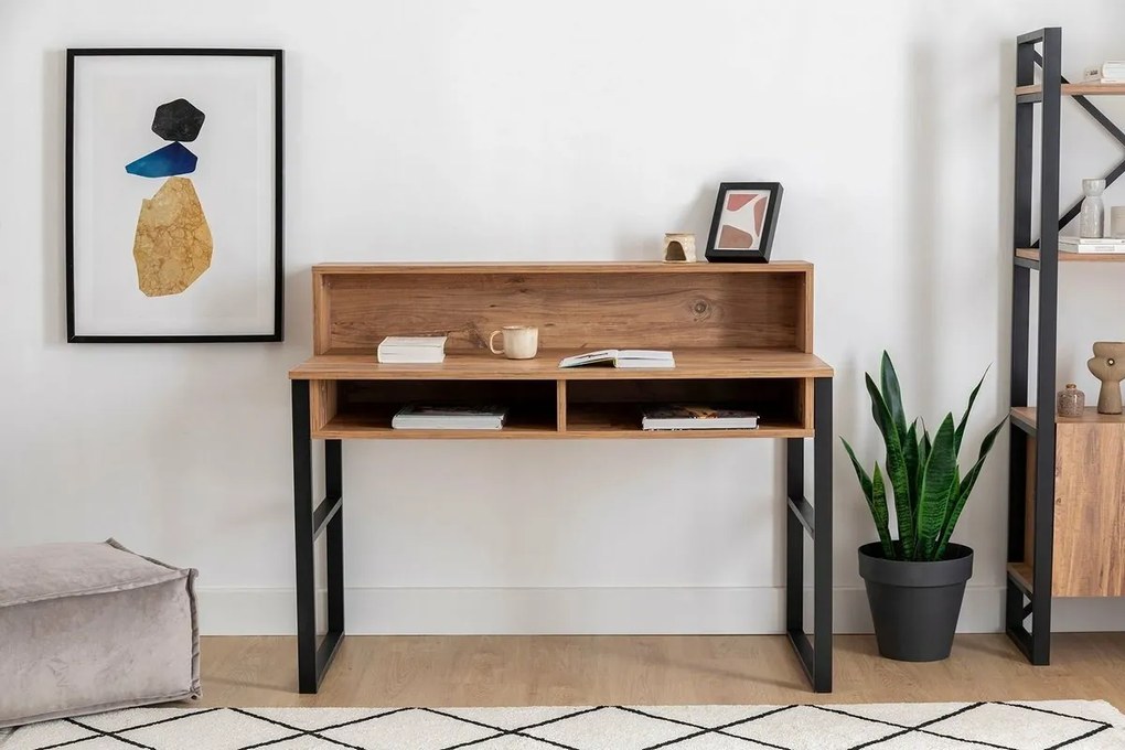 Birou Kemo Walnut and Black