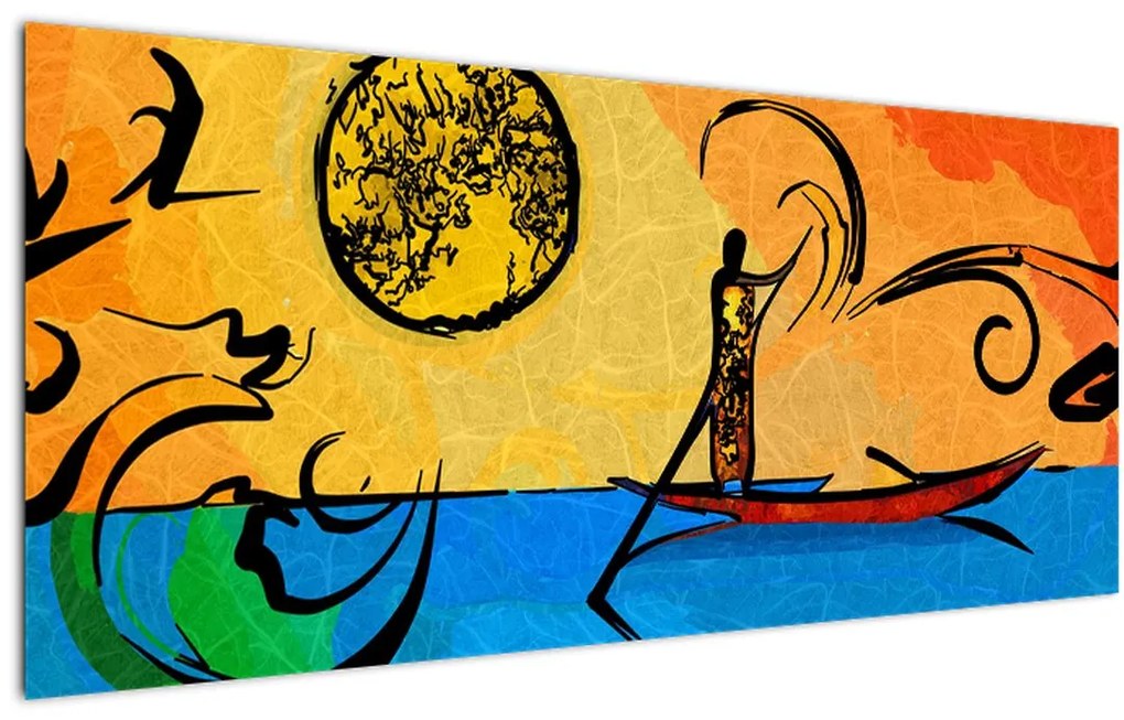 Tablou cu pictură străveche (120x50 cm)