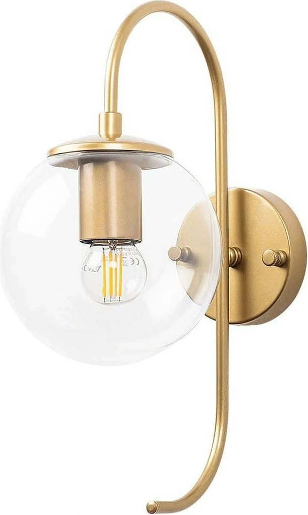 Lampa perete JEWEL 10560, auriu, metal/sticla, 15x27x36 cm