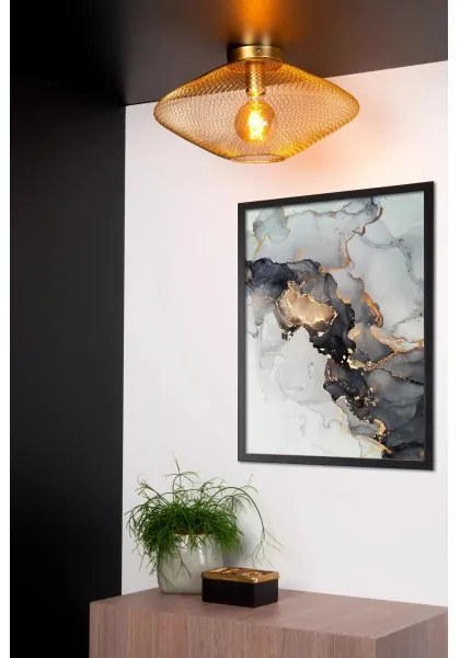 Plafonieră MESH 1xE27/40W/230V alămie Lucide 21123/45/02