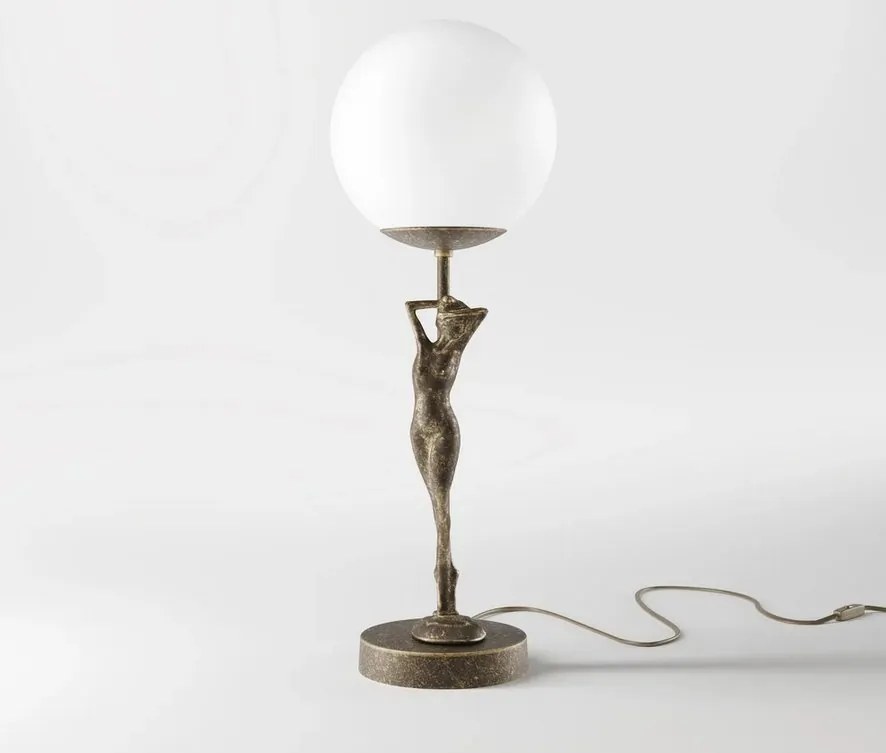 Lampa de masa figura feminina din alama Donne