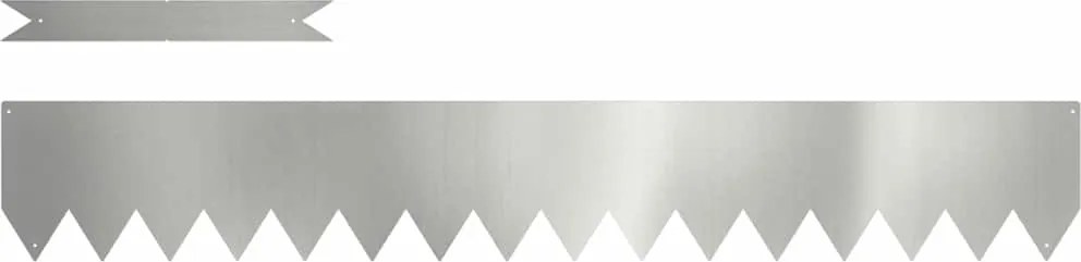 vidaXL Margine pentru gazon 30 pcs Argintiu 100 x 0.05 x 20 cm