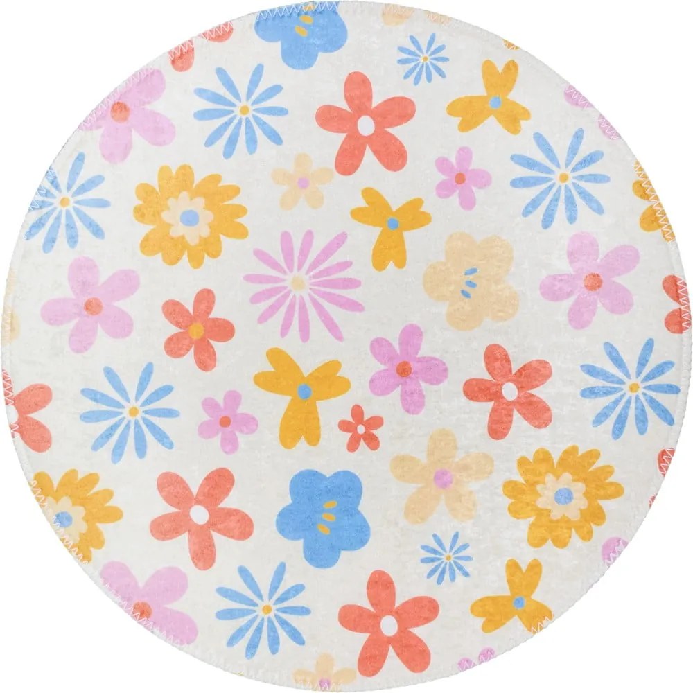Covor pentru copii lavabil ø120 cm Joyfull Garden – Vitaus