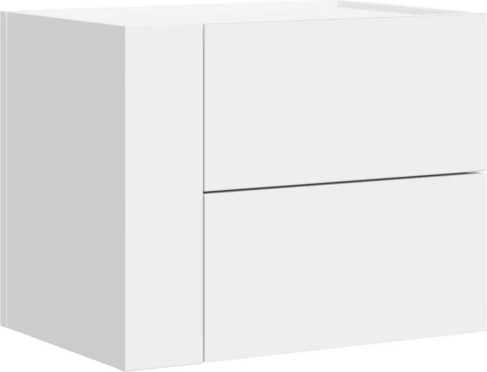 vidaXL Noptieră de perete, alb, 45x30x35 cm