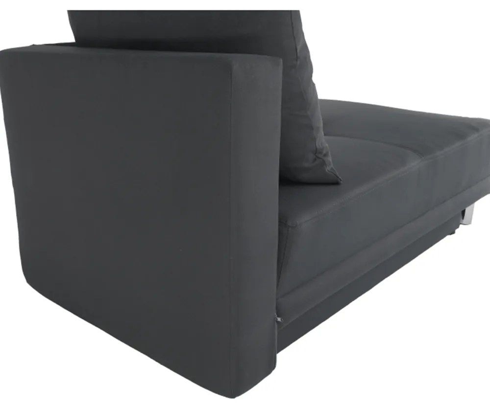 Canapea extensibilă, material textil gri-negru, stânga, LAUREL