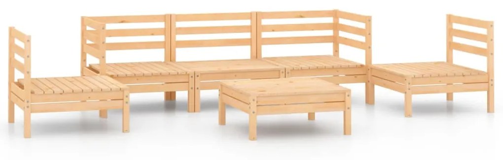 3082537 vidaXL Set mobilier de grădină, 6 piese, lemn masiv de pin
