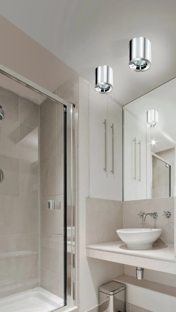 Spot pentru baie aplicat tavan/plafon ARO crom