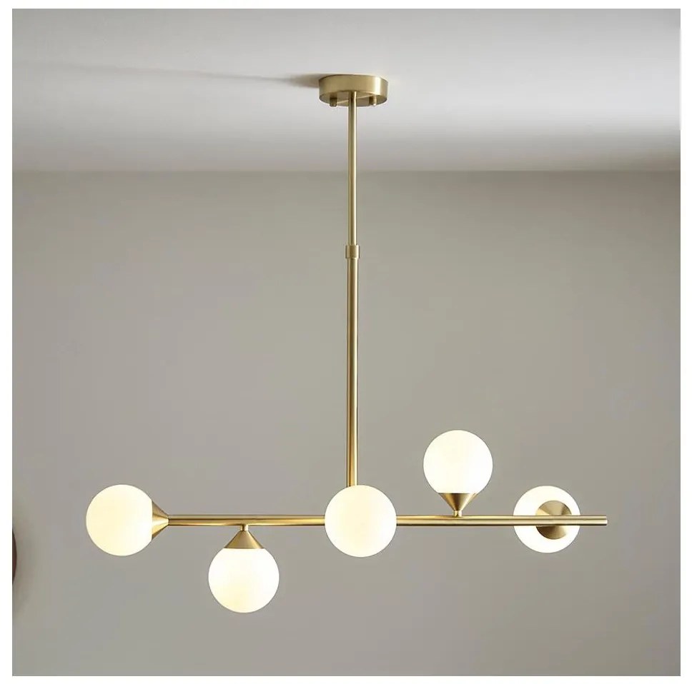 Endon 101347 - Lustră OTIS pe tijă, 5x G9, 3 W, 230 V, auriu