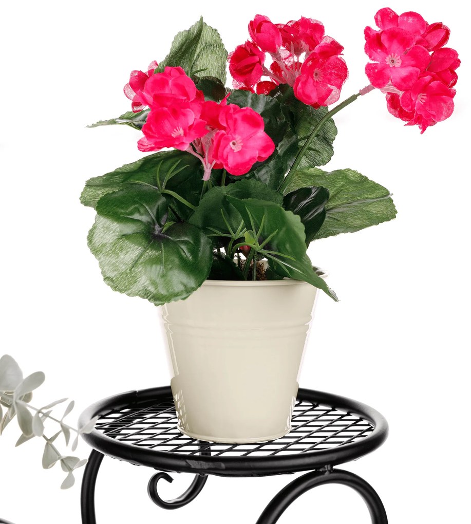 Suport pentru flori, metal, negru, HLAKON