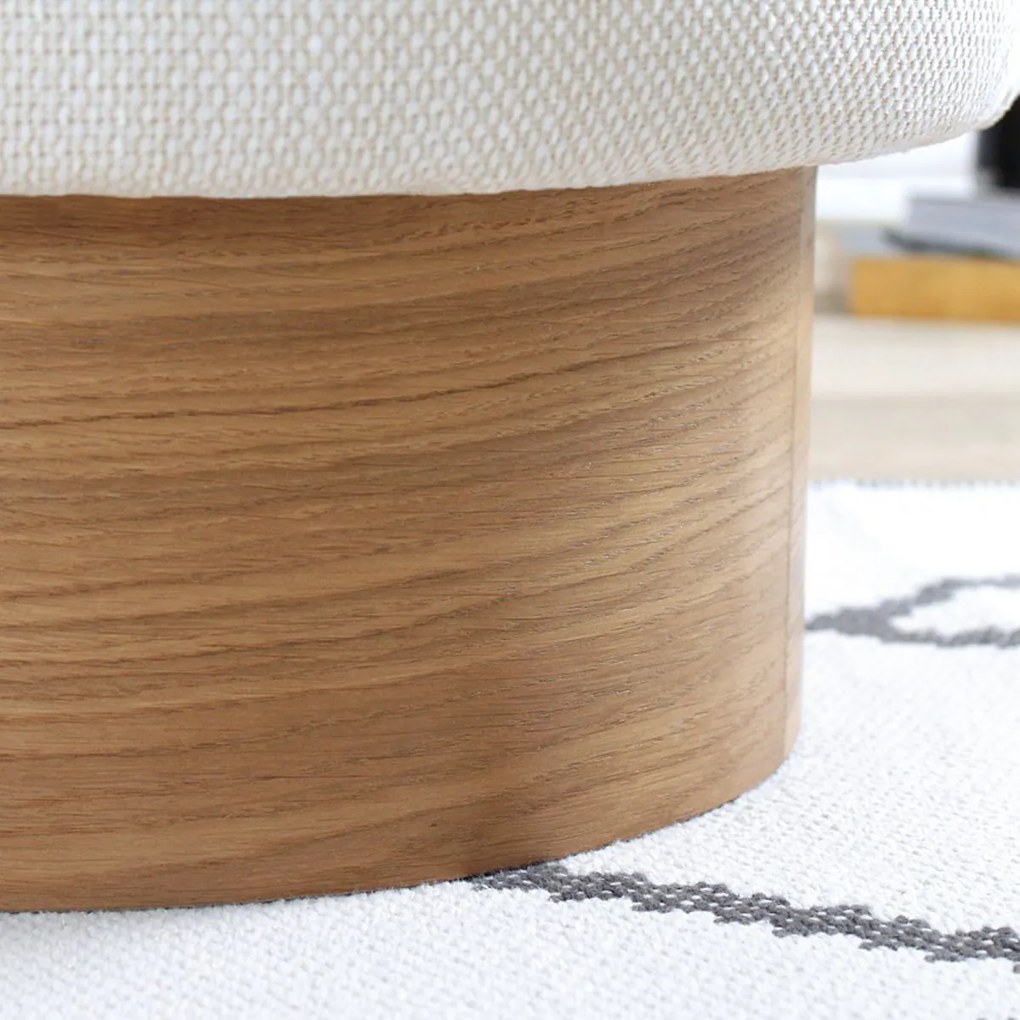 Barren Pouf Cream Taburet
