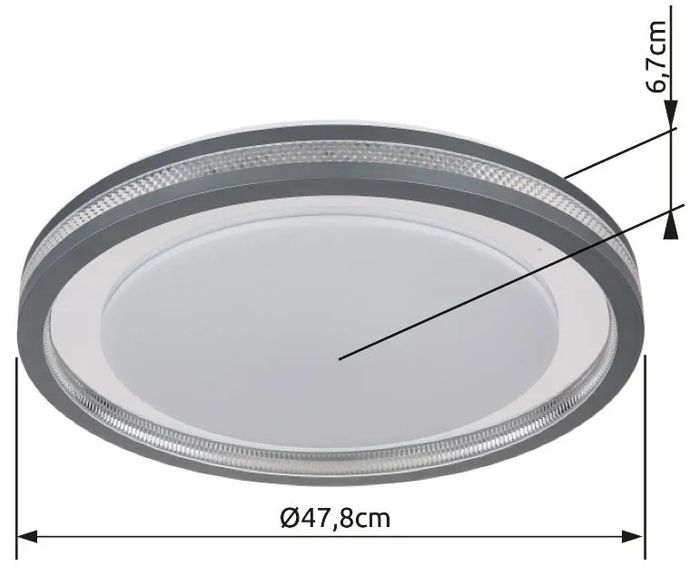 Plafoniera LED cu telecomanda design slim TERPSA