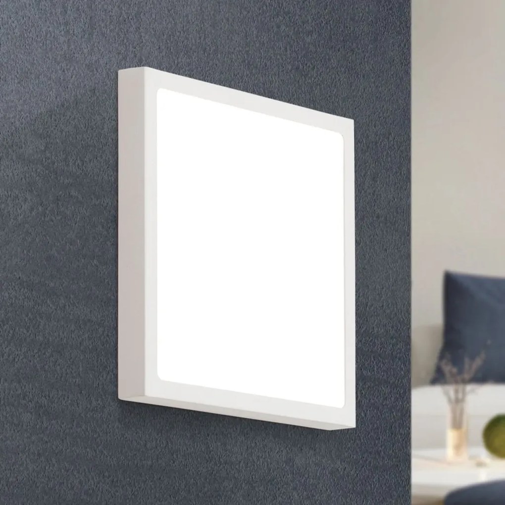 Plafoniera LED design slim LERO 23x23cm 3000K alba