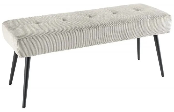 Bancheta tapitata design modern Boutique 100cm, gri deschis