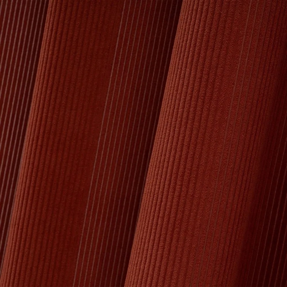 Draperie teracotă din catifea reiată 140x260 cm Merely – Casa Selección