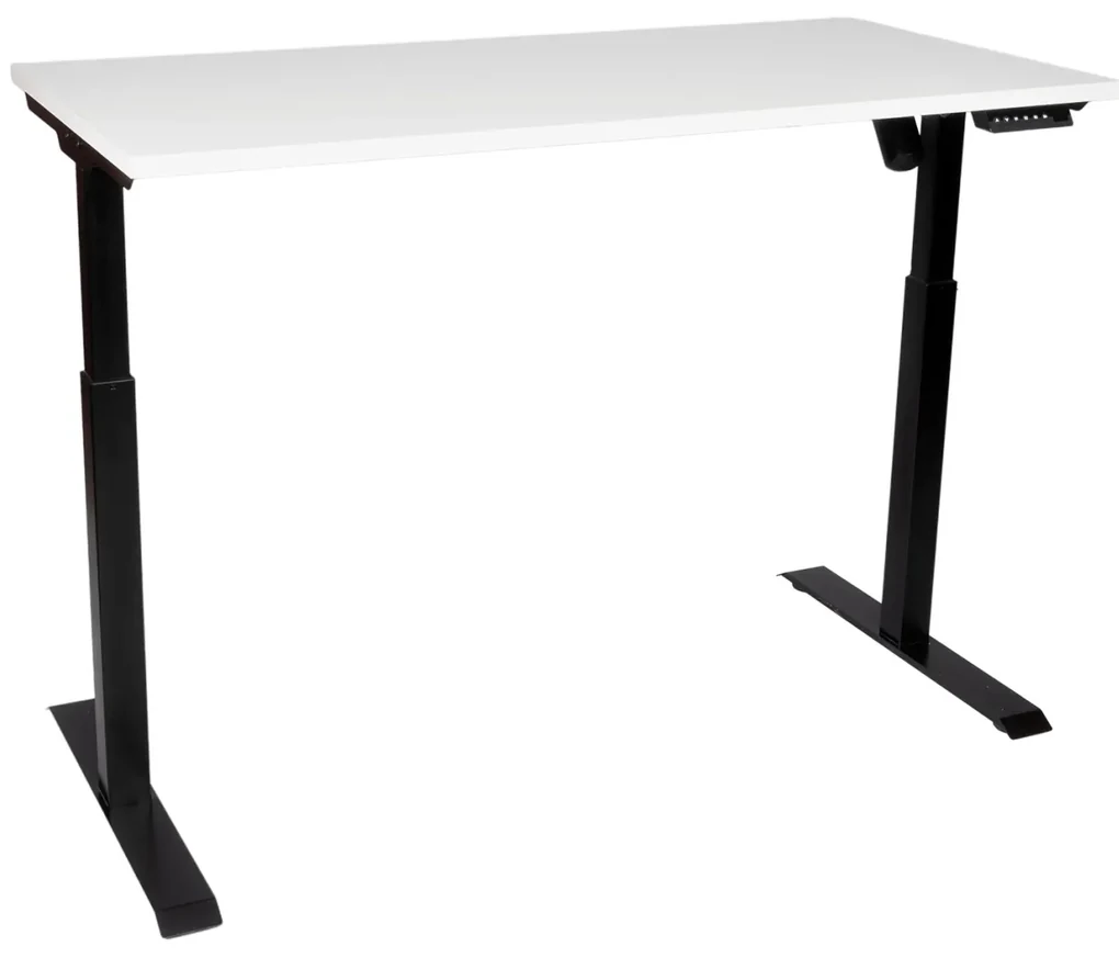 Birou reglabil electric TerrA3 s BLACK - profil pătrat , 1 motor, cadrul negru (Dimensiune blat: 90x60 cm, Culoare blat: Stejar negru 18mm)