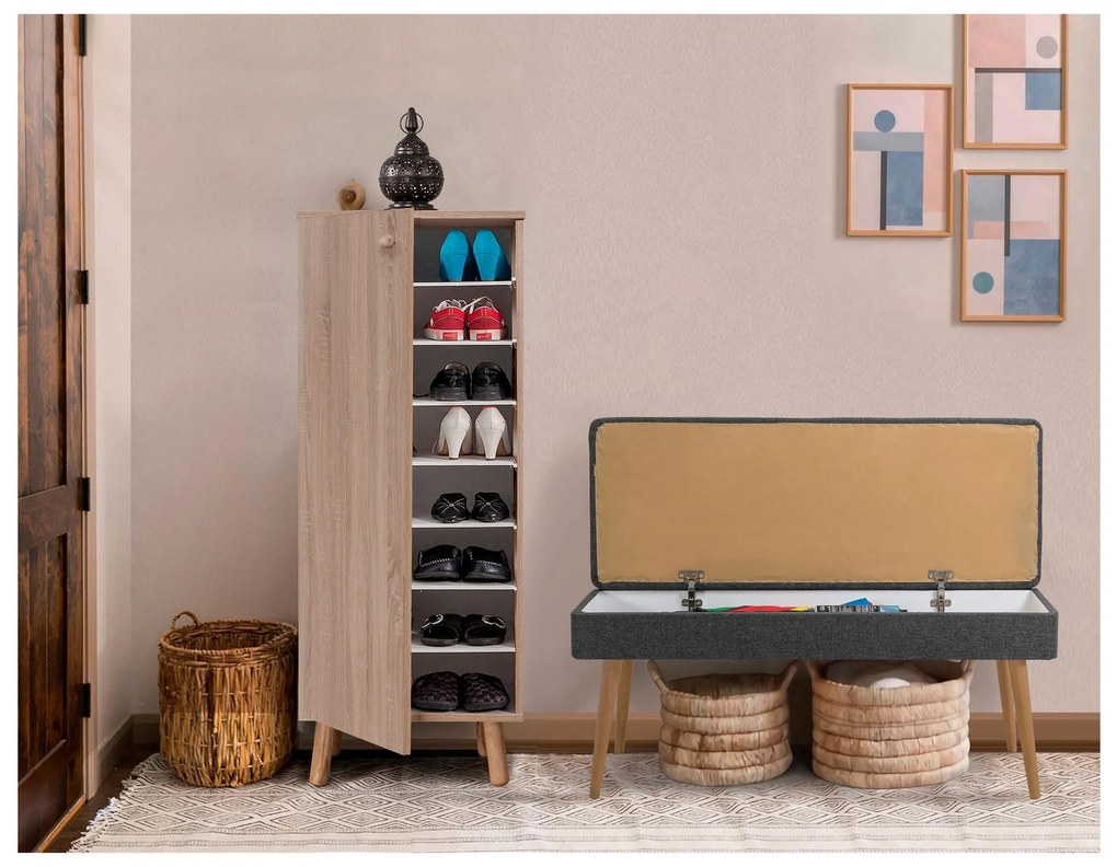 Mobilier Hol Beside 1 (stejar sonoma + antracit) . 1093983