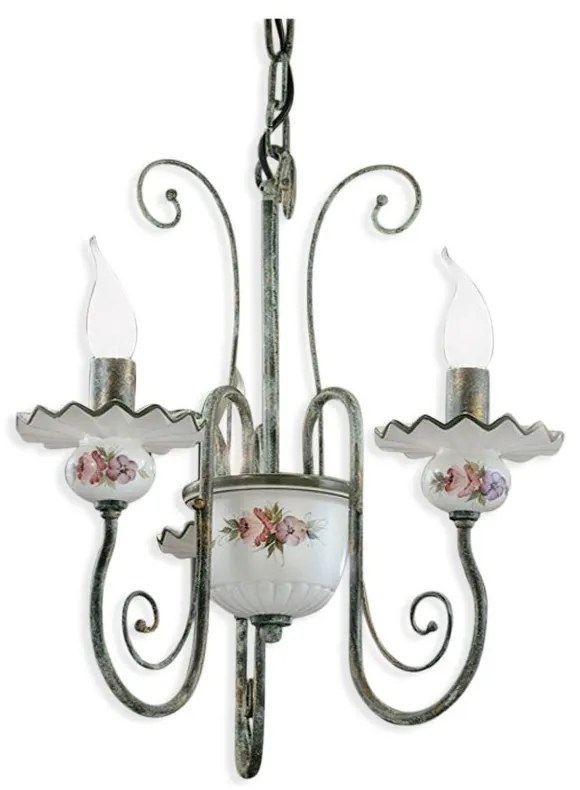Candelabru clasic cu 3 brate realizat manual din ceramica SANREMO