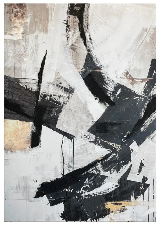 Tablou cu detalii pictate manual 70x100 cm Ash – Styler