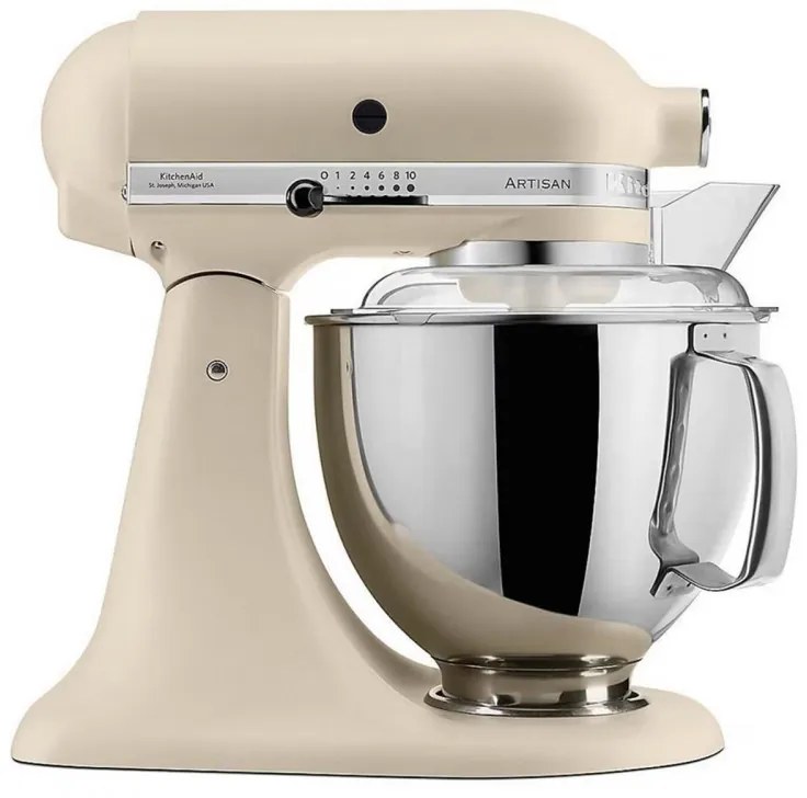 Mixer planetar KitchenAid Artisan Elegance 5KSM175PSEFL, 300 W, 4.8 l, Actionare directa, 10 viteze, Bej