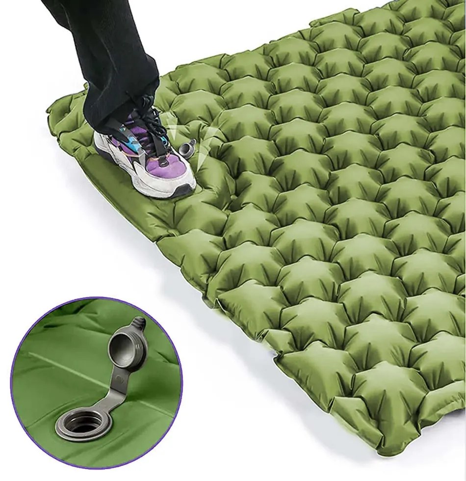 Saltea dubla pentru drumetii, verde