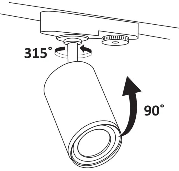 Spot pentru sistem de șină PARIS 6xGU10/10W/230V +2x1 m sistem de șină