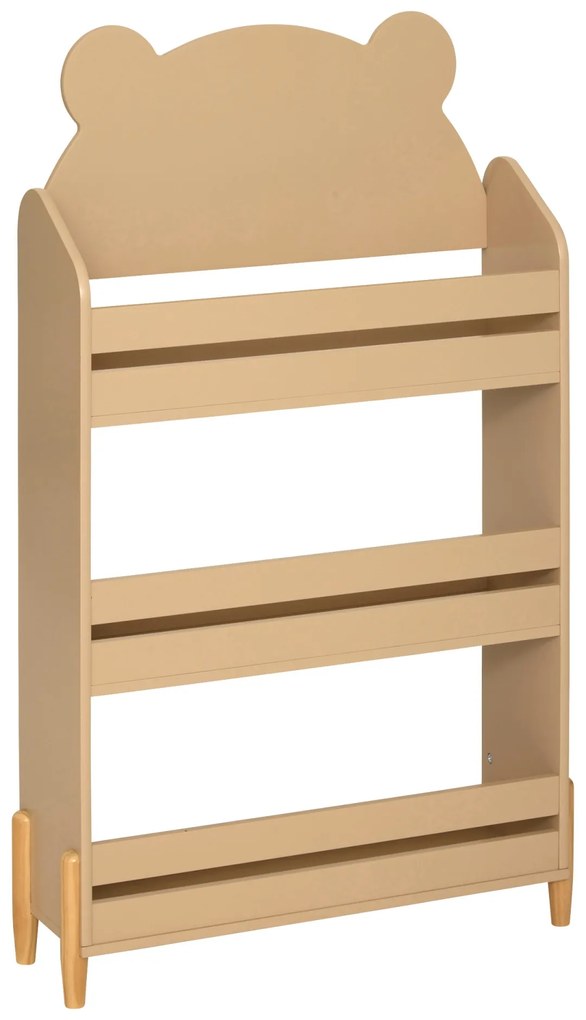 Bibliotecă pentru copii FJELLA, 61,5 x 18,5 x 100 cm, ursuleț
