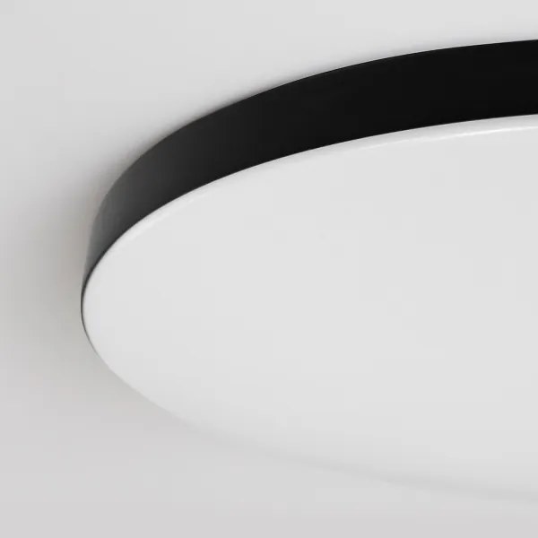 Plafonieră LED dimabilă SIENA 80W/230V 3000-6000K Ø 75 cm neagră + telecomandă