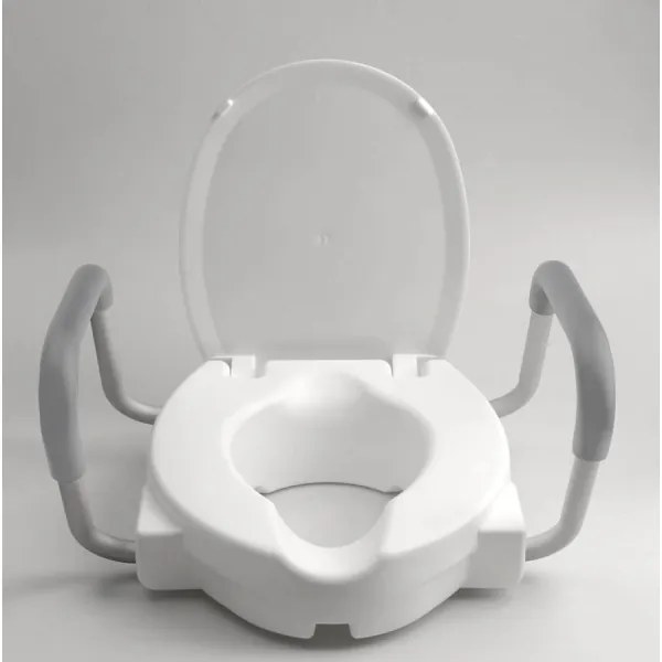 Ridder - Capac de toaletă înălțat cu mânere, alb