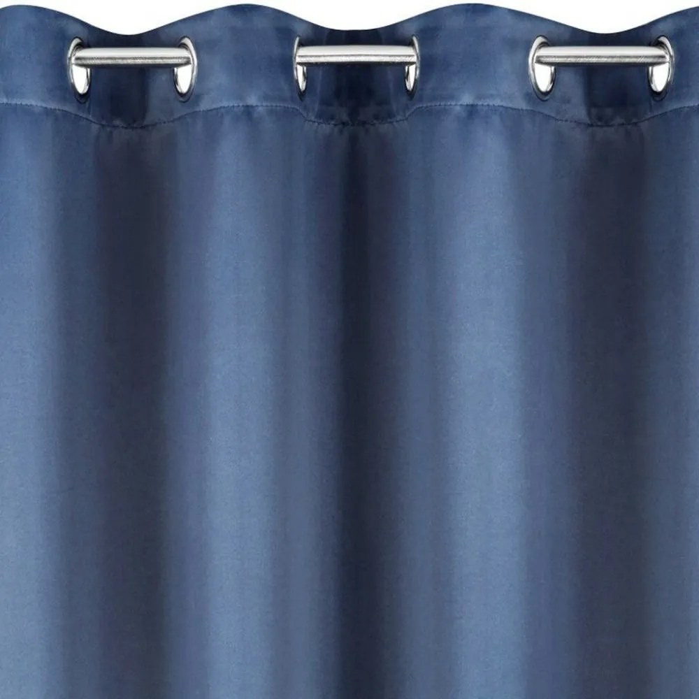 Draperie de o singură culoare albastru închis Lungime: 250 cm