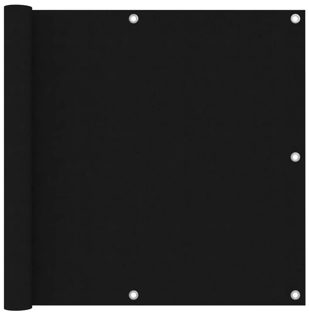 vidaXL Paravan de balcon, negru, 90 x 300 cm, țesătură oxford