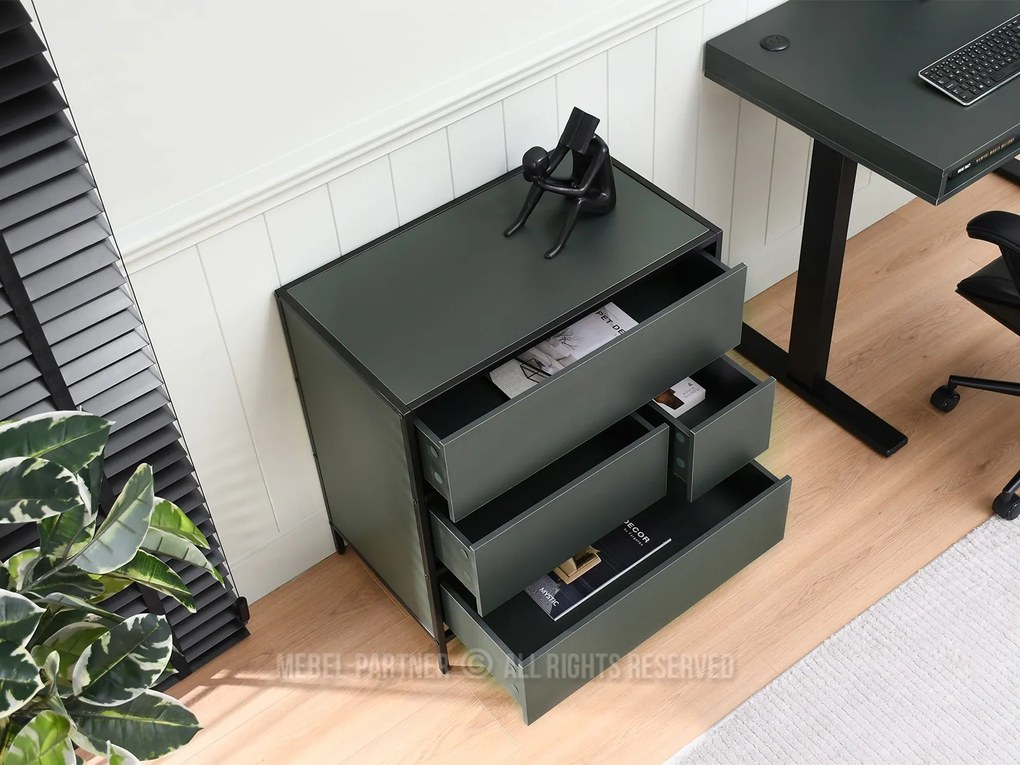 Comodă Soren Kom (verde + negru). 1110777