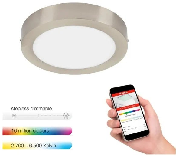 Telefunken 309502TF - Plafonieră LED RGBW 18W 230V 2700-6500K WiFi Tuya