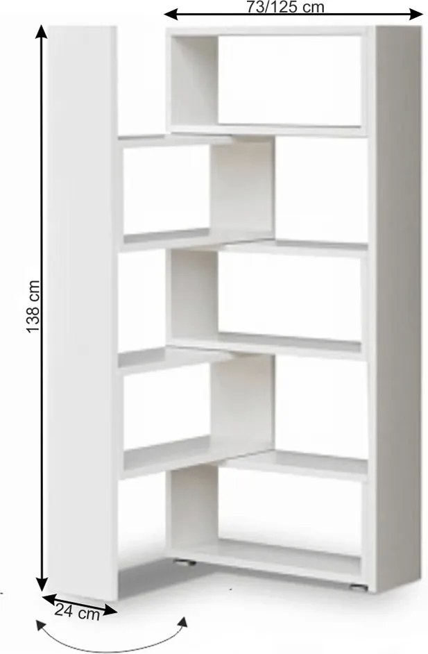 Etajeră, albă, KLOE II