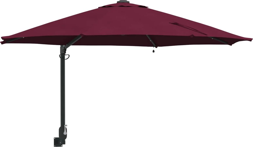 vidaXL Parasol de Grădină Manual Roșu Bordeaux 248 x 248 x 148 cm