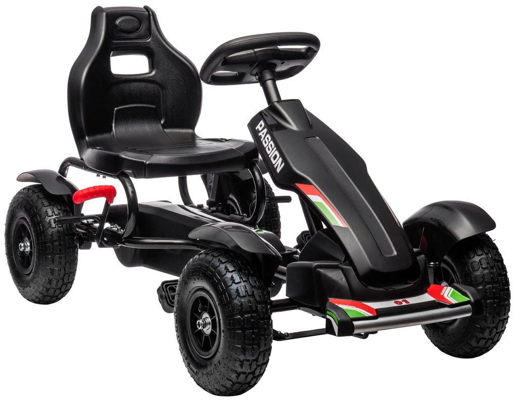 HOMCOM Kart Pedale Reglabil 5-12 Ani | Aosom Romania