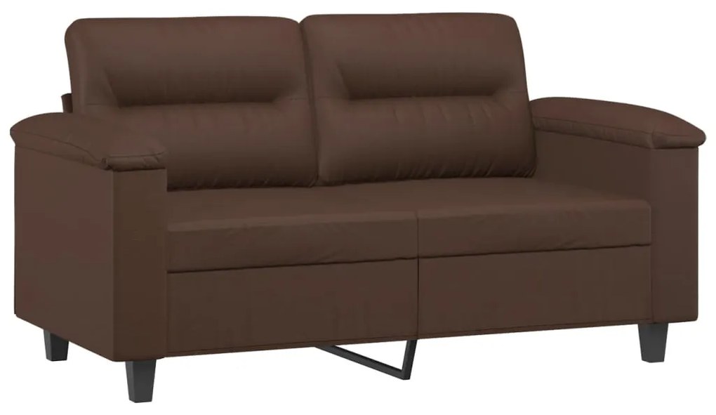 349247 vidaXL Canapea cu 2 locuri, maro, 120 cm, piele ecologică